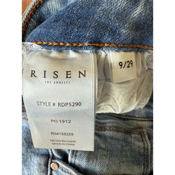 Risen Jeans High Rise Ankle Slim Straight Jean Light Wash Women's Size 9/29 - Picture 3 of 4